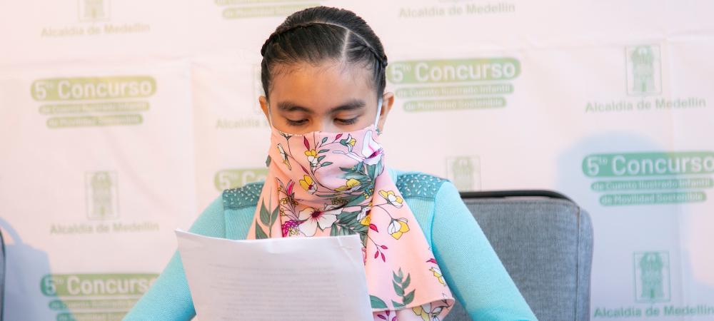 Samanta Muñetón ganadora del 5° Concurso de Cuento Ilustrado Infantil de Movilidad Sostenible